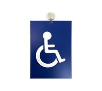 Panneau PVC "HANDICAPÉ - PMR" format A4 avec fixation ventouse