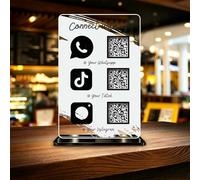 Panneau QR personnalisé acrylique double couche Scan to Pay
