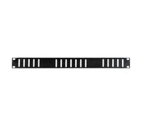 Panneau rack 19' Fonestar Façade perforée 1U, avec fentes d'aération, dimensions 483 x 44,5 mm, finition noire.
