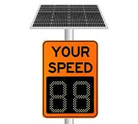 Panneau radar de limitation de vitesse à énergie solaire, détecteur de | Disponible en formats 24" x 24", 27" x 20" et 35" x 24", panneau de signalisation en aluminium antirouille pour les quartiers