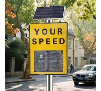Panneau Radar De Vitesse Solaire 60 X 90 Cm, Affichage LED De Limitation De Vitesse, Affichage À 2 Chiffres, Avec Télécommande