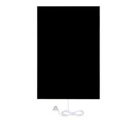 Panneau Rayonnant Électrique en verre WarmlyYours, Noir, Puissance 600 Watts, 60cm x 90cm, Montage Mural, Radiateur Chaleur Infrarouge