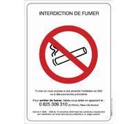 Panneau rectangulaire - 21 x 29.7 cm, Interdiction de fumer