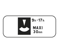 Panneau rectangulaire usage stationnement complémentaire 500x150 M6c1 cl2 - NADIA SIGNALISATION - PNC500150E2M6c1