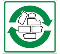 PANNEAU RECYCLAGE DES GRAVATS ADHESIF 200X200MM TALIAPLAST - 733805