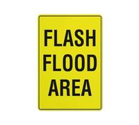 Panneau réfléchissant en aluminium pour zone d'inondation Flash Flood - 30,5 x 20,3 cm - Protection contre les UV, imperméable, résistant aux intempéries et à la décoloration - 4 trous pré-percés