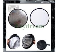 Panneau réflecteur à disque souple 2 en 1,32 pouces,80cm,argent,blanc,Double face,pour Studio extérieur et intérieur