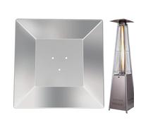 Panneau réflecteur de chauffage pour patio, pièces de chauffage au propane 4 côtés avec 3 trous pré-nés, déflecteur de chaleur, accessoires de terrasse pour chauffage de terrasse extérieure