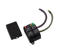 Panneau relais pré-câblé 12 V 4-5 broches facile à installer (12 V 5P) | Relais 4 prises, 6 fusibles ATC, étanche, anti-poussière, pour systèmes 12 V