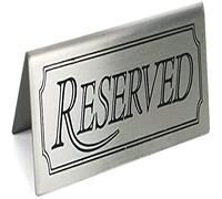 Panneau réservé - Lot de 5