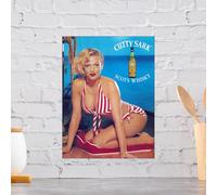 Panneau rétro en aluminium et métal « Cutty Sark Whiskey », cadeau fantaisie, décoration d'intérieur, pub