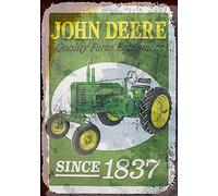 Panneau rétro en métal John Deere Art Poster Plaquearage''igns pour maison, grotte, garage, bar, club, décoration murale 20,3 x 30,5 cm