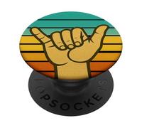 Panneau rétro Shaka/Surf : Style Surfeur Vintage Cool PopSockets PopGrip Adhésif