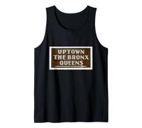 Panneau rétro Uptown The Bronx Queens Old NYC Subway Train Sign Débardeur