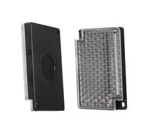 Panneau Rétroréfléchissant en Abs et Acrylate 2pcs Noir Carré