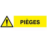 Panneau rigide DANGER PIEGES 200x52mm TALIAPLAST - 620321