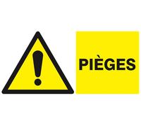 Panneau rigide DANGER PIEGES 330x200mm TALIAPLAST - 621321