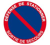 Panneau rigide DEFENSE DE STATIONNER SORTIE DE SECOURS D.300mm TALIAPLAST - 622212