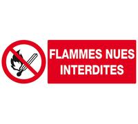 Panneau rigide FLAMMES NUES INTERDITES 330X120MM TALIAPLAST - 626226