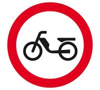 Panneau rigide INTERDIT AUX CYCLOMOTEURS D.300mm TALIAPLAST - 622292
