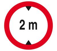 Panneau rigide INTERDIT AUX VEHICULES DE PLUS DE 2.00M DE HAUT D.180mm TALIAPLAST - 627274
