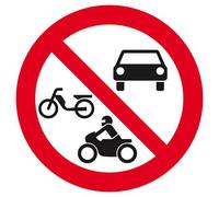 Panneau rigide INTERDIT AUX VEHICULES MOTORISES D.420mm TALIAPLAST - 623296