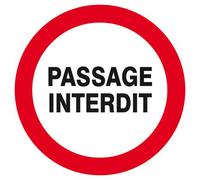 Panneau rigide PASSAGE INTERDIT D.80mm TALIAPLAST - 624221