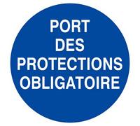 Panneau rigide PORT DES PROTECTIONS OBLIGATOIRE Ø180MM TALIAPLAST - 627536