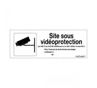 Panneau rigide "Site sous vidéoprotection" - 330x120 mm NOVAP