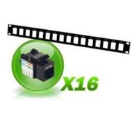 Panneau RJ45 CAT5E complet - 16 ports non blindé G