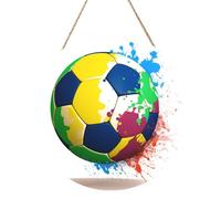 Panneau rond en bois coloré de 30,5 cm, panneau de porte en bois MDF à suspendre avec corde, décoration d'intérieur de ferme cadeau