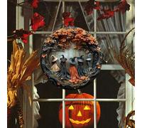 Panneau rond plat en aluminium, panneau gothique sorcière, décoration murale d'Halloween pour maison, porte, bar, vacances, 20 x 20 cm Htw213 (noir, 20 x 20 cm)
