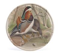 Panneau rond vintage en métal avec motif d'oiseaux et d'oie - Décoration murale - Motif colibri - Décoration d'intérieur - Oiseau exotique - Ferme - Bureau - Magasin - Pubs - Club - Cadeau 30 cm x 30