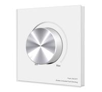 Panneau rotatif DALI WiFi Master, blanc avec bouton, application Tuya Smart Life, RF 2,4 GHz, alimentation bus 16 VDC ou 24 VDC, verre trempé, installation encastrée boîte 502 et 86 x 86 mm