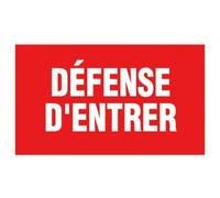 Panneau rouge d'interdiction - 330 x 200 mm - défense d'entrer NOVAP