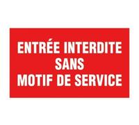 Panneau rouge d'interdiction - 330 x 200 mm - entrée interdite NOVAP