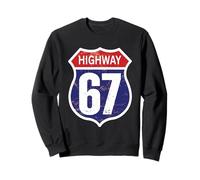 Panneau rouillé « Highway 6 7 » drôle Six Seven 67 Meme Highway Sweatshirt