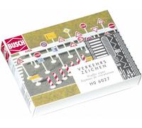 Panneau routier Busch 6027 H0 jeu avec passage piéton à appliquer kit 1 set