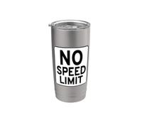 Panneau routier « No Speed Limit » Gobelet isotherme en acier inoxydable double paroi