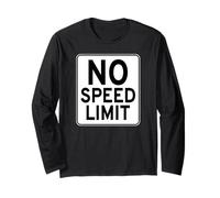 Panneau Routier « No Speed Limit » Manche Longue