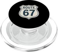 Panneau Routier rétro Route 67 Vintage Road Nostalgie PopSockets PopGrip pour MagSafe