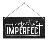 Panneau rustique à suspendre en bois parfaitement imparfait pour maison, porche, bureau, café, décoration 15 x 30 cm