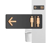 Panneau Salle De Bains | Panneau De Direction Pour Toilettes En Acrylique,Signalétique Décorative Pour WC - Pour Entreprise Maison Bureau Public Restaurant Laverie Centre Commercial