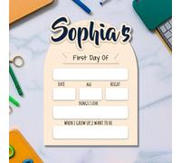 Panneau Scolaire Personnalisé "First/Last Day of School" - Tableau Réutilisable Effaçable à Sec - Cadeau Rentrée Maternelle/Primaire - Photo Souvenir Enfant