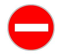 Panneau Sens interdit - Ø30cm - ISO 7001