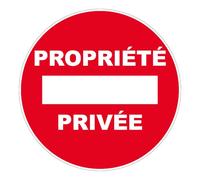 Panneau Sens interdit - Propriété privé - Rigide Ø300mm - 4060125