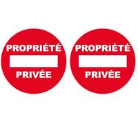 Panneau Sens interdit - Propriété privé - Rigide Ø300mm - 4060125 (Lot de 2)