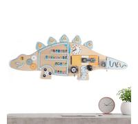 Panneau sensoriel mural sensoriel en bois d'apprentissage précoce en forme de dinosaure pour enfants et filles pour la maison, la salle de t la salle de jeux