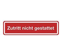 'Panneau signalétique accès interdit | autocollantes | 200 x 48 mm | Signal/Rouge | 1 pièce
