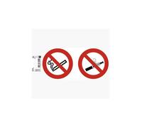 Exacompta Panneau PVC adhésif 'Interdit de vapoter et de fumer' antidérapant 10 cm Rouge